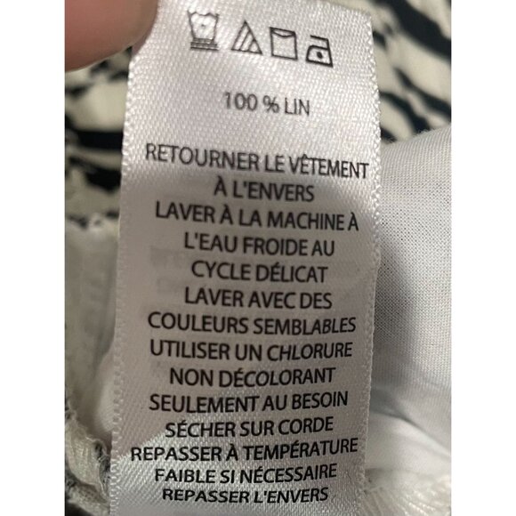 Nicole Miller New York Zebra Print 100% Linen Wide-Leg Pants Size S - Picture 13 of 13